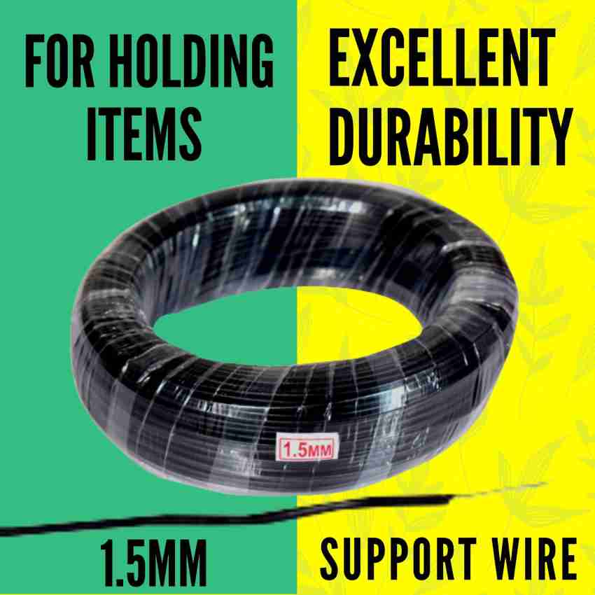 optik vision gold Support Wire/Rope wire/Binding Wire/Cliping {1.5mm} 100  yard Iron Standard Cable Tie Price in India - Buy optik vision gold Support  Wire/Rope wire/Binding Wire/Cliping {1.5mm} 100 yard Iron Standard Cable  Tie online at