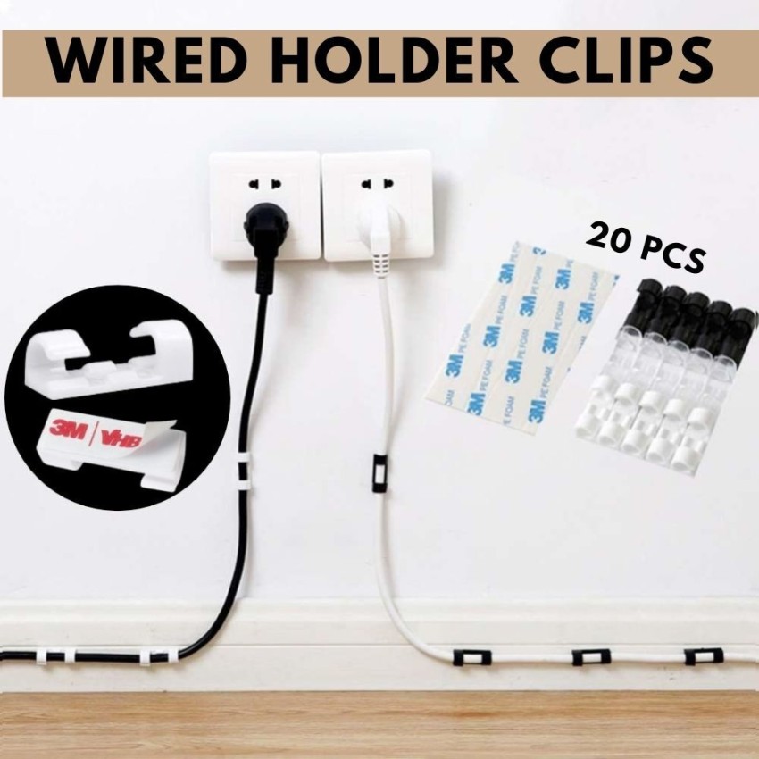 ALWAFLI Cable clips Cable Organizer,Wire Clips for Wall, Wire Holder Clips  Pack of 20Pcs Plastic Hook & Loop Cable Tie Price in India - Buy ALWAFLI Cable  clips Cable Organizer,Wire Clips for Wall, Wire Holder Clips Pack of 20Pcs  Plastic Hook & Loop