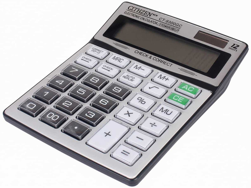 Flipkart GITHZEN CT 9300GC 12 Digit 112 Check Step BIG Display Two Way Power Check correct Electronic Basic Calculator Basic