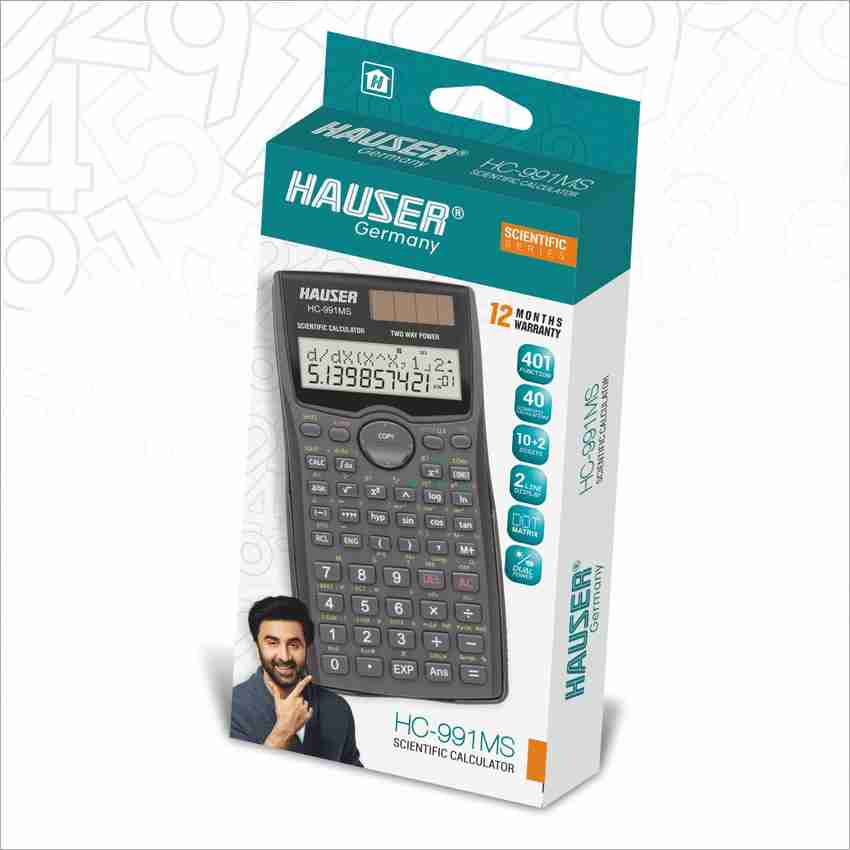 Hauser HC-991 MS Scientific Calculator | 401 Functions with 40 Scientific  Calculations | Two Line Display | Data Editor, Statistics & Standard  Deviations | Pack of 1 : Amazon.in: Office Products