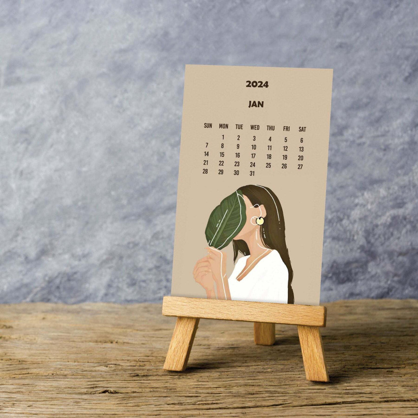 CREATIVE CONVERT Aesthetic Desk Calendar with Wooden Easel Stand 2023 Table  Calendar Price in India - Buy CREATIVE CONVERT Aesthetic Desk Calendar with Wooden  Easel Stand 2023 Table Calendar online at Flipkart.com