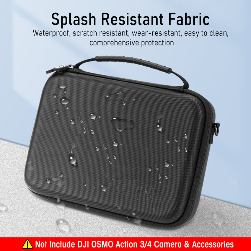 For DJI Osmo Action 5 Pro / 4 / 3 Mini Body Bag Portable EVA Storage Bag (Black