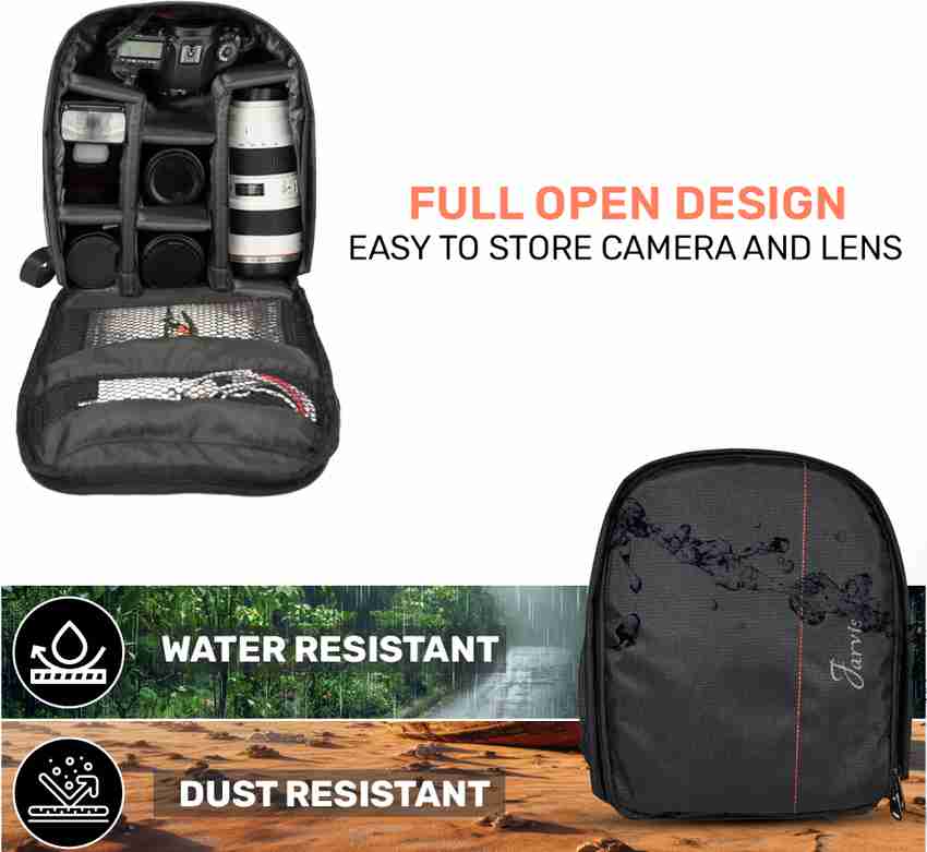 Jarvis Water Resistant Dslr Camera Backpack Bag for Canon Nikon Sony Mirror less Lenses SLR Case Camera Bag Jarvis Flipkart