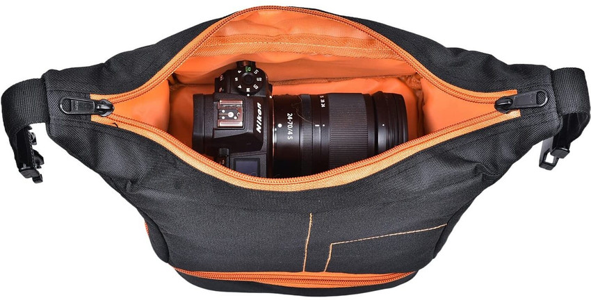 SHOPEE DSLR SLR Camera Shoulder Bag Case with Adjustable Shoulder Strap Compatible for Nikon Canon Sony Cameras Waterproof Breathable Anti Shock Orange Black Camera Bag SHOPEE Flipkart