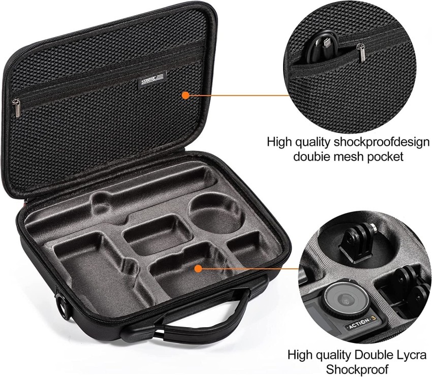 GetZget Carrying Case for DJI Osmo Action 3 Camera Hard Shell Bag Travel  Case Camera Bag - GetZget 