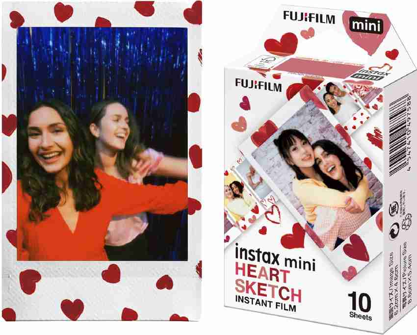 instaxmini ハートスケッチ10枚9個セット（10種類のハート柄デザインを 