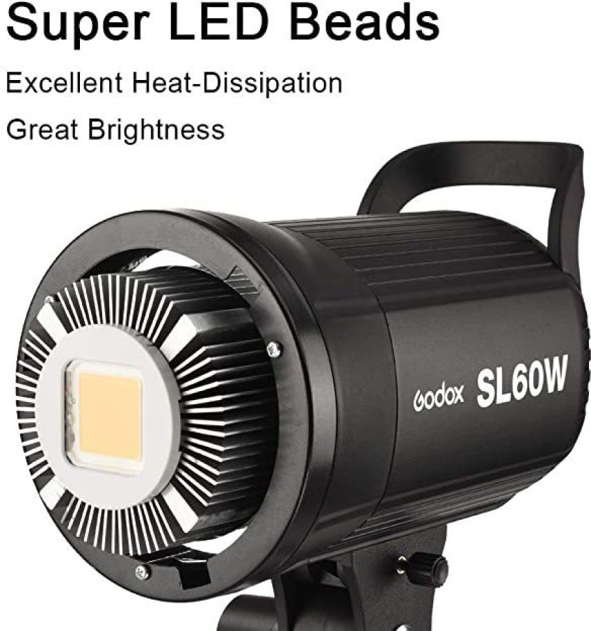 GODOX SL60W White LED Video Light, 5600K Color Temperature (Remote not  Included), 4100 lx Camera LED Light Price in India - Buy GODOX SL60W White  LED Video Light, 5600K Color Temperature (Remote