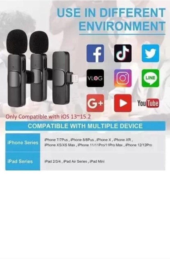 GENTLEMOB Mic YouTube vlogging video recording wireless mic K9