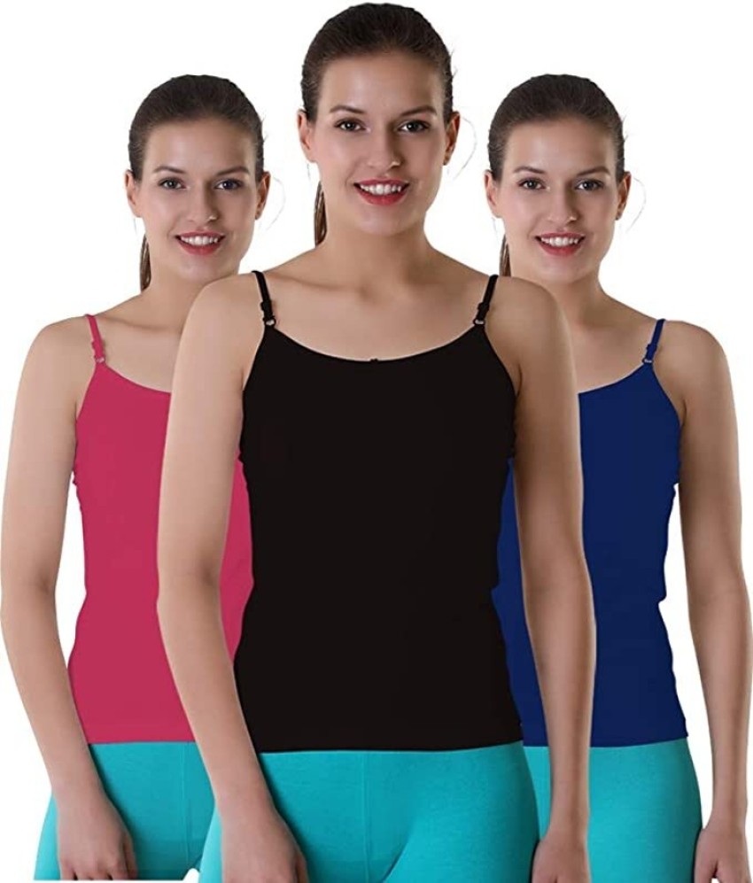 Buy Finesse Women's Cotton Secret Cami (Multicolour, Free Size) -Set of 3  Online In India At Discounted Prices