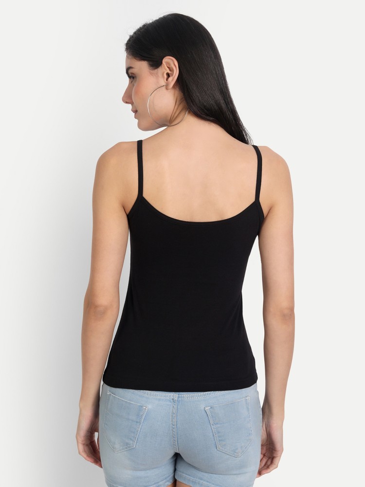 Buy Aimly Women's Cotton Camisole Slip Black 4XL Pack of 2 Online