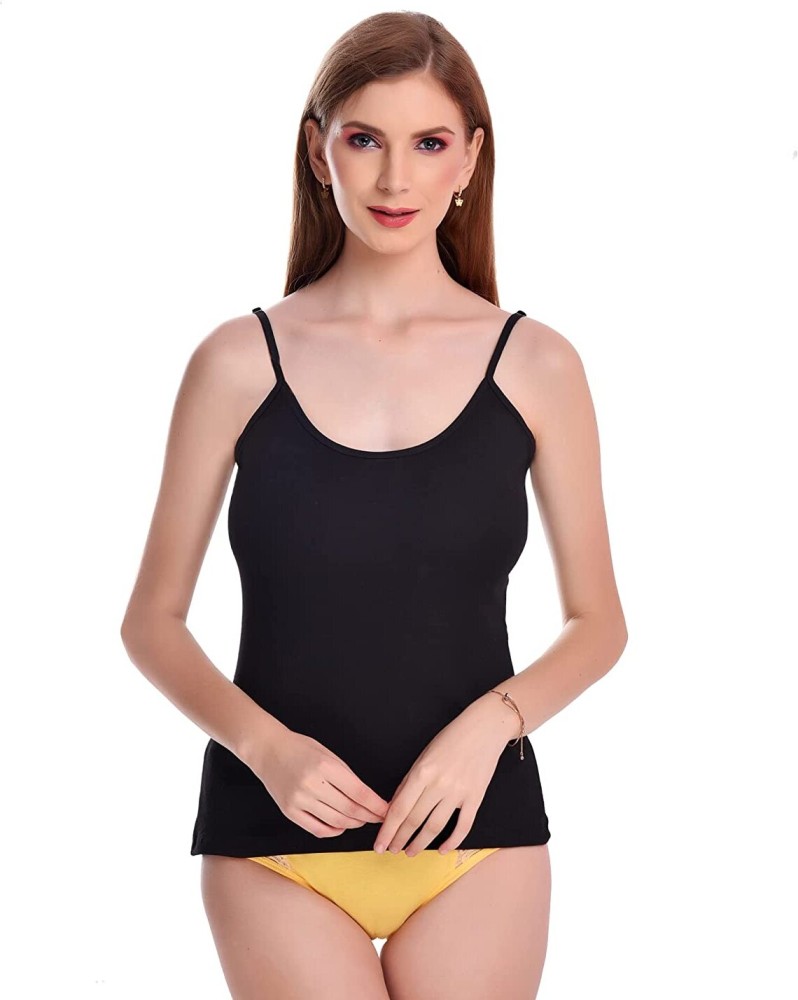 Crepeon Women's Cotton Camisole Ladies Slip Adjustable Strap