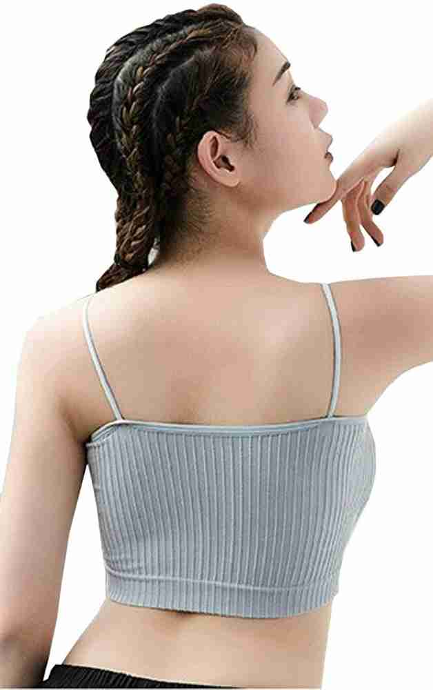 ActrovaX Stretchable Long Bra Top Women Cami Bra Lightly Padded