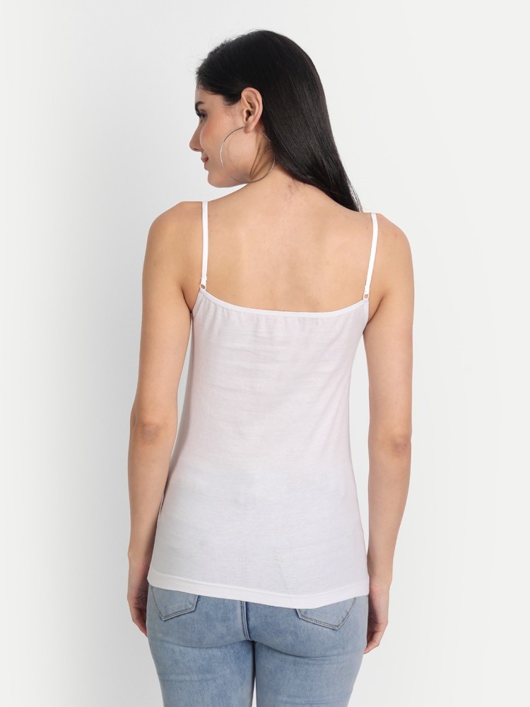 Buy Aimly Women's Cotton Camisole Slip Black Beige White XL 1012