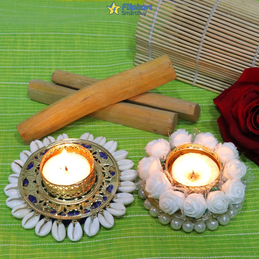 RHYTHM GIFT4U Phool Moti Chokor Ring Candle, Diya Candle