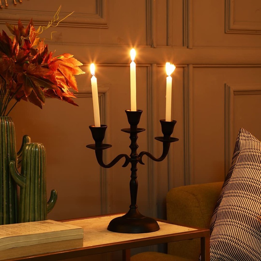 Buy VOIDROP-Three Arm Candelabra Tall -Glossy Taper Candle Holders