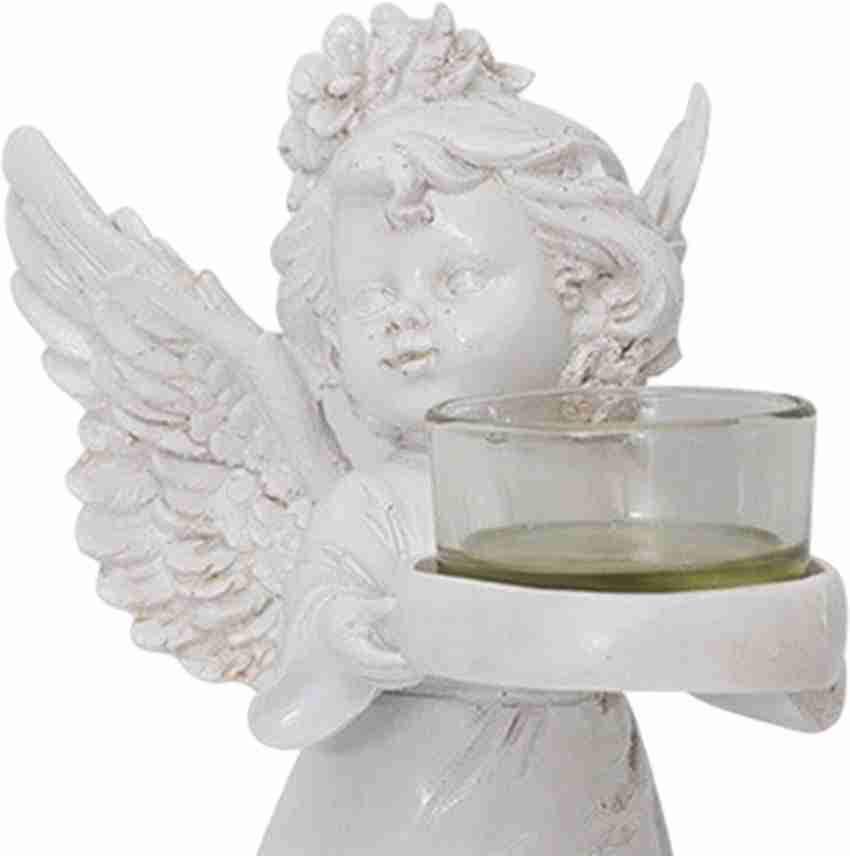 Angel deals candle holder
