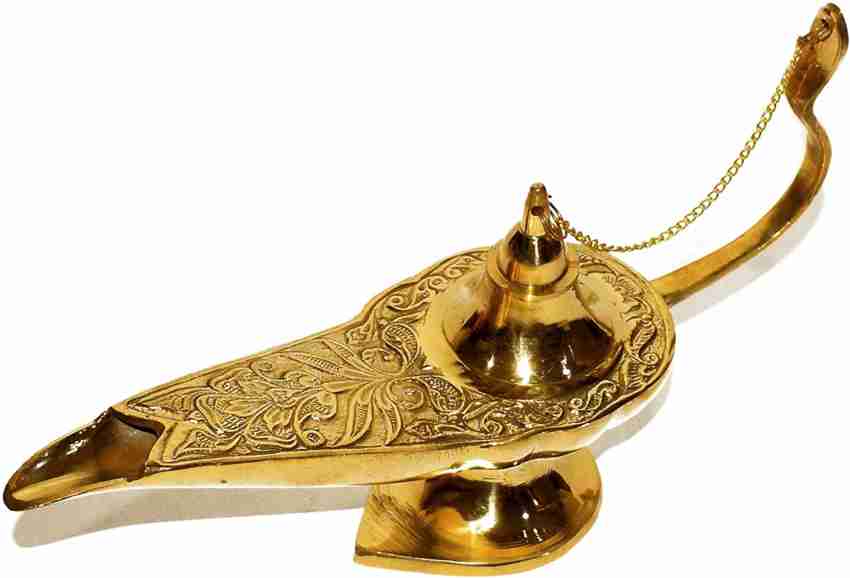 A DESGINE IMPEX Brass Antique Aladdin Chirag Home Decor Showpiece