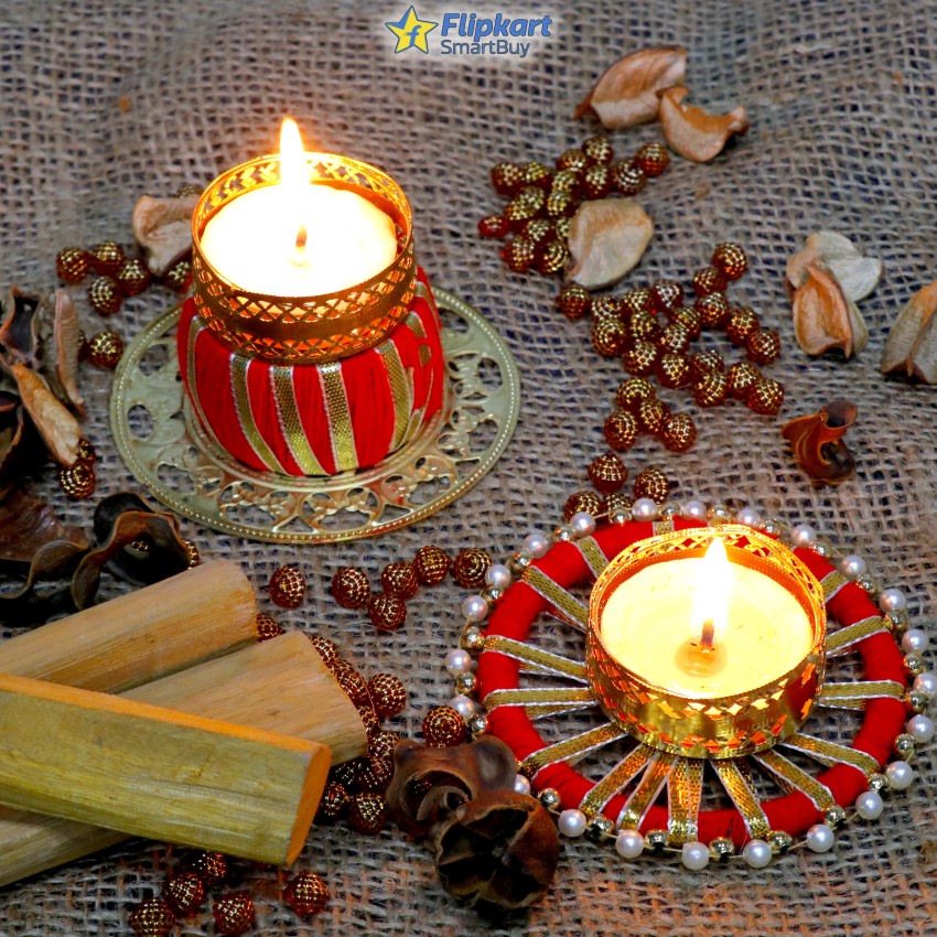 RHYTHM GIFT4U Phool Moti Chokor Ring Candle, Diya Candle