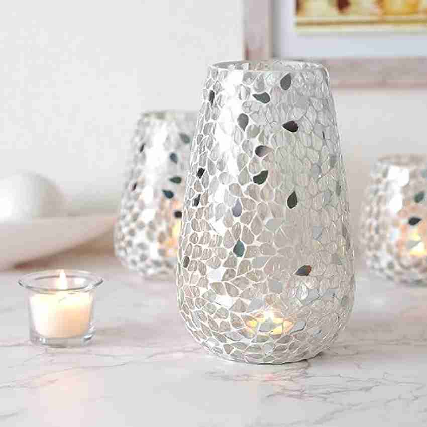 Hosley Mosaic Glass Votive Tealight Candle Holder with Set of 6 Free  Tealights Glass 6 - Cup Tealight Holder Set Price in India - Buy Hosley  Mosaic Glass Votive Tealight Candle Holder