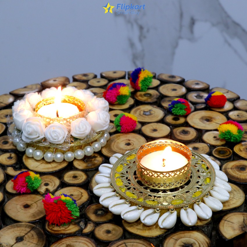 RHYTHM GIFT4U Phool Moti Chokor Ring Candle, Diya Candle