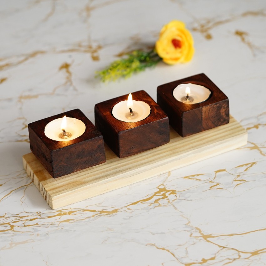 Set of outlets tea light stand