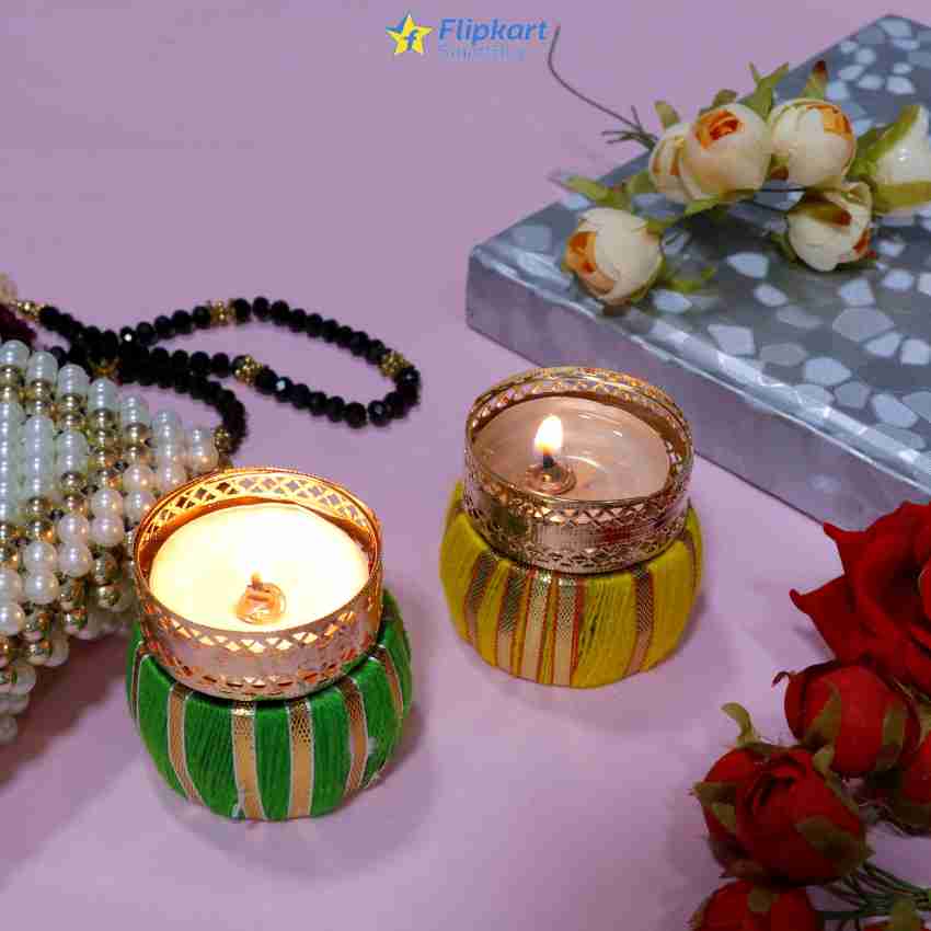 RHYTHM GIFT4U Phool Moti Chokor Ring Candle, Diya Candle