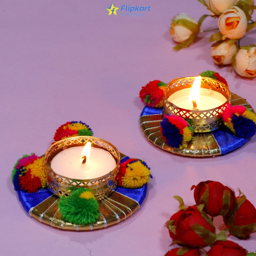 RHYTHM GIFT4U Phool Moti Chokor Ring Candle, Diya Candle