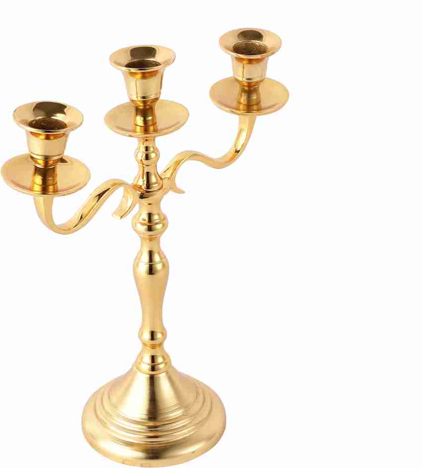 FINNUR Brass Candle Holder (Gold)