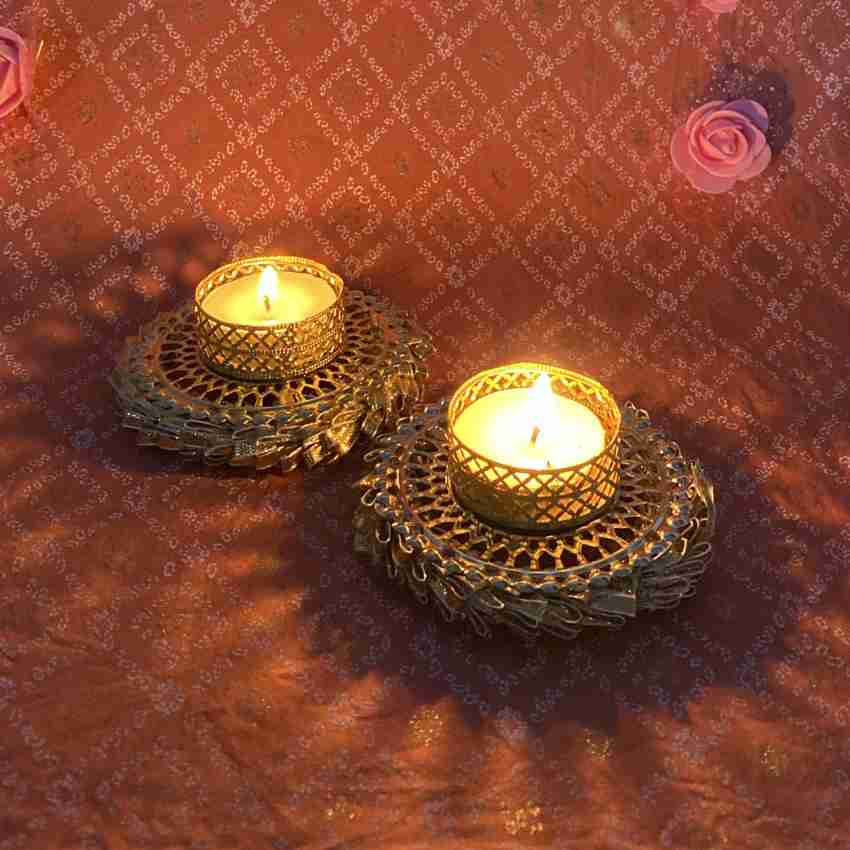 RHYTHM GIFT4U Phool Moti Chokor Ring Candle, Diya Candle