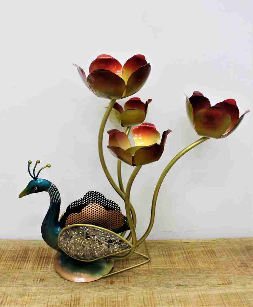 Peacock tea shop light holder