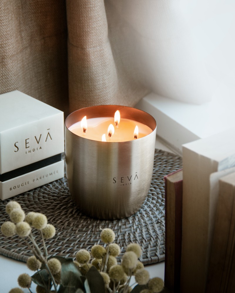 Seva India Heirloom Bowl Candle -Gold Candle Price in India - Buy Seva India  Heirloom Bowl Candle -Gold Candle online at