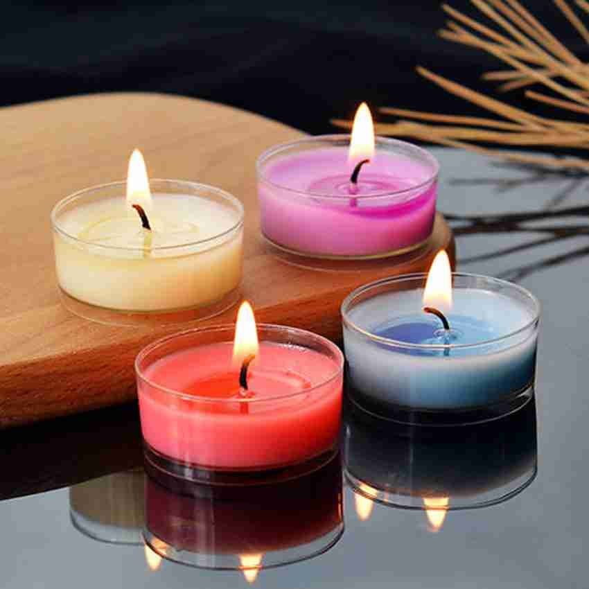 Multicolor tea light candles on sale