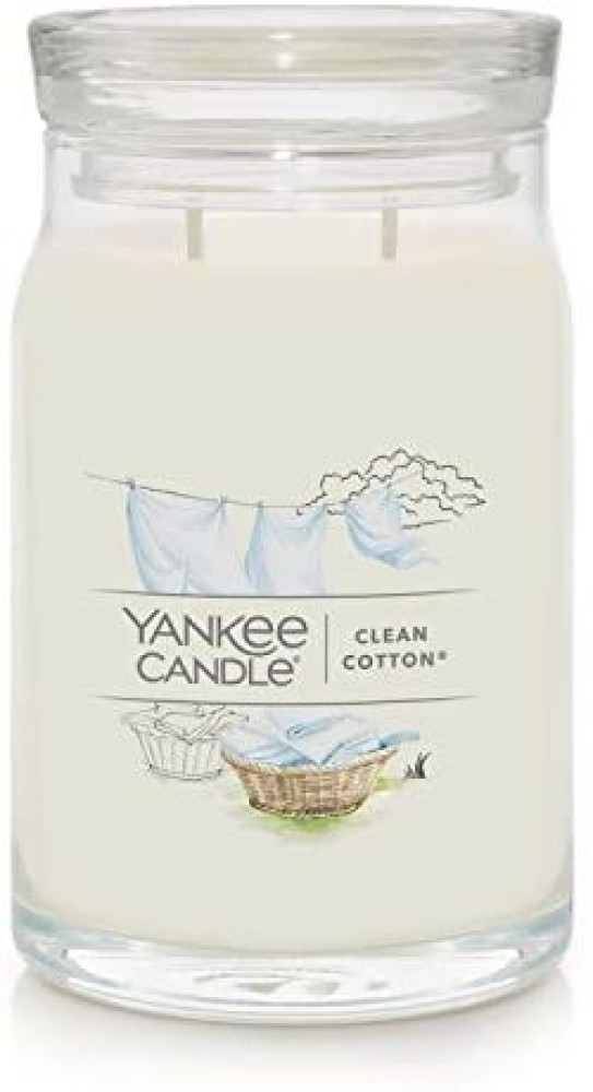 yankee Candle Clean Cotton Scented Signature 20oz Large Jar 2 Wick Candle  Over 60 Candle Price in India - Buy yankee Candle Clean Cotton Scented  Signature 20oz Large Jar 2 Wick Candle