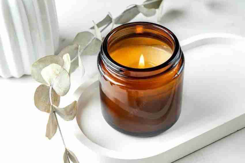 Soy Candle Making Kit to Make 2 DIY Scented Amber Glass Jar Candles -   UK