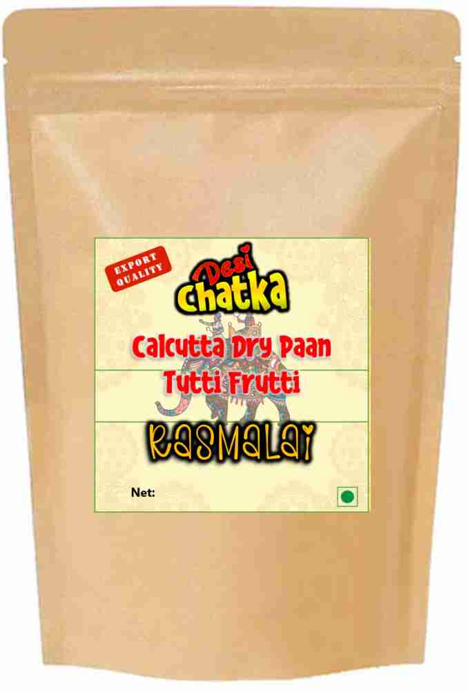 Desi Chatka Calcutta Dry Paan with Tutti Frutti Ras Malai Flavor 500 g in  apouch RasMalai Mouth Freshener Price in India - Buy Desi Chatka Calcutta  Dry Paan with Tutti Frutti Ras