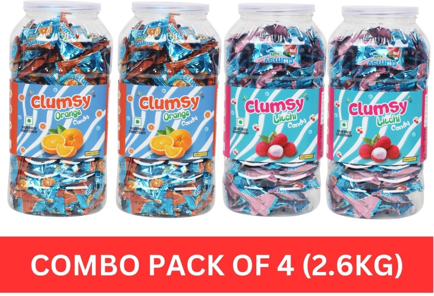 CLUMSY Refreshing Fruit flavored Candy Orange, Litchi Candy Price