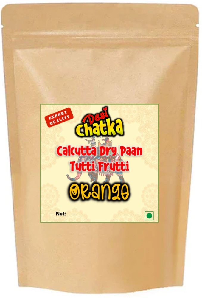 Desi Chatka Calcutta Dry Paan with Tutti Frutti Orange Flavor 1 kg in a  pouch Orange Mouth Freshener Price in India - Buy Desi Chatka Calcutta Dry  Paan with Tutti Frutti Orange