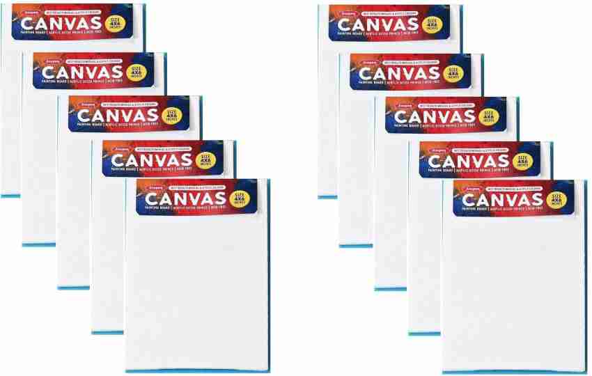 ANUPAM Canvas Boards for Painting 8x10 Pack of 4 20cm x 25cm  Cotton Medium Grain Primed Canvas Board, Board Canvas (Set of 4) 