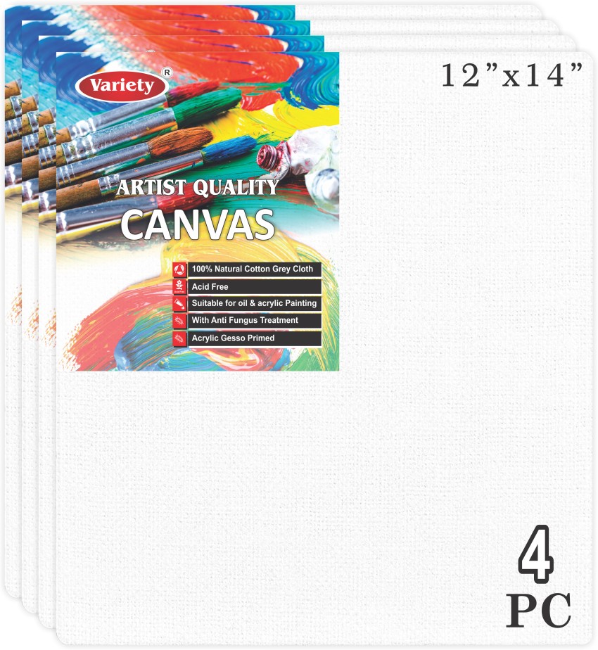 Eduway Cotton Canvas Board Combo- Pack of 3 (12x18, 16x20