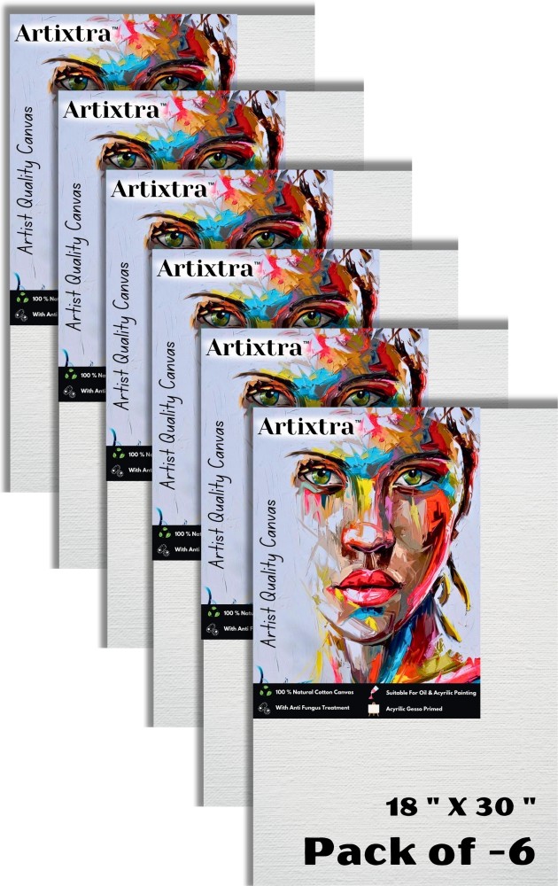 Artixtra CANVAS BOARD 18 X 24 Cotton Medium Grain