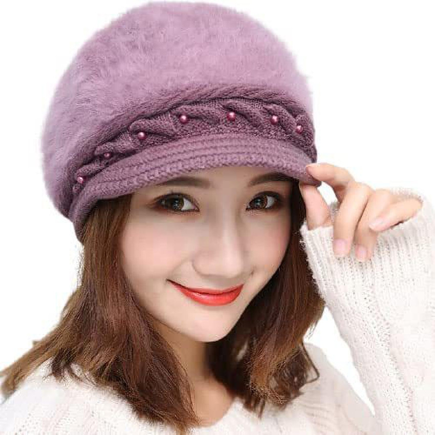 Womens visor beanie hat cheap