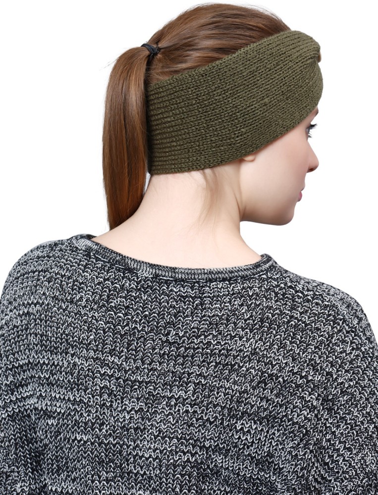 HornFlow Womens Warm Chenille Knitted Headband Earwarmer Winter