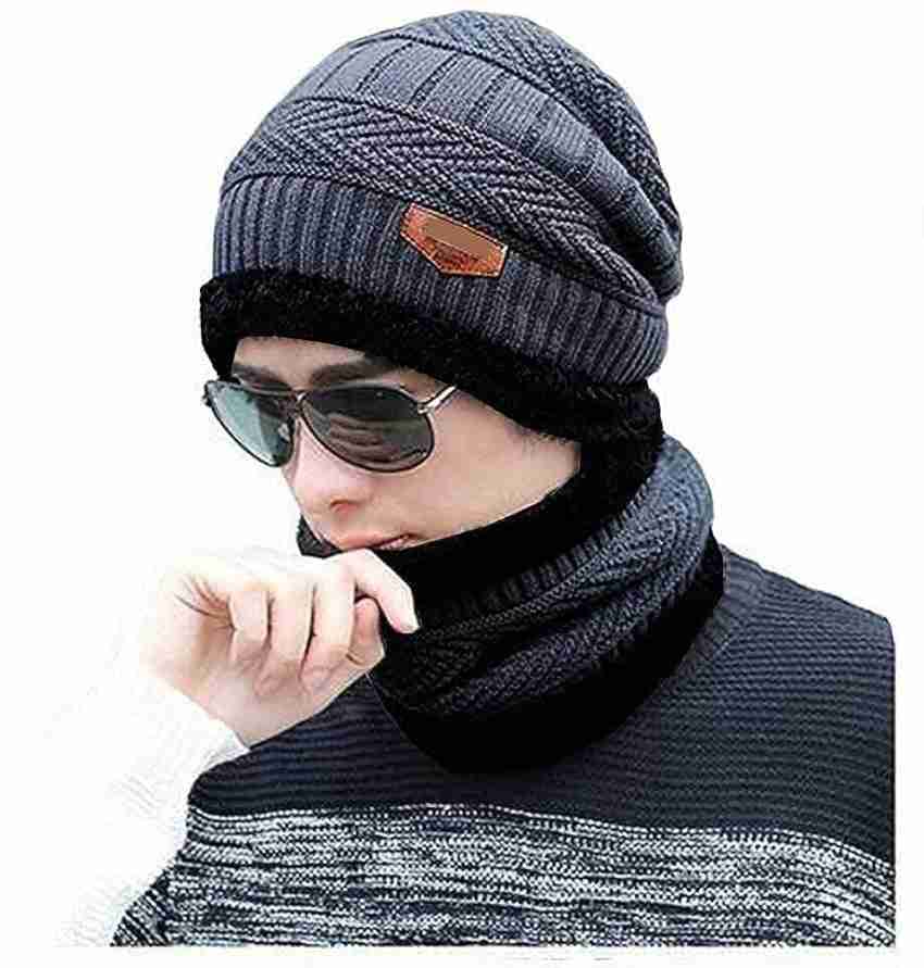 Cap best sale with scarf