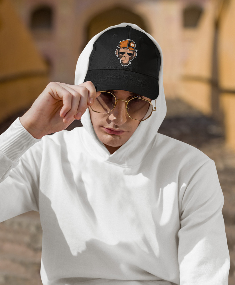 KiwiCaves Combo Of 1 Solid Black Sports Regular Cap And 1 Black Wayfarer Goggle Sunglasses Solid Sports Regular Cap Cap