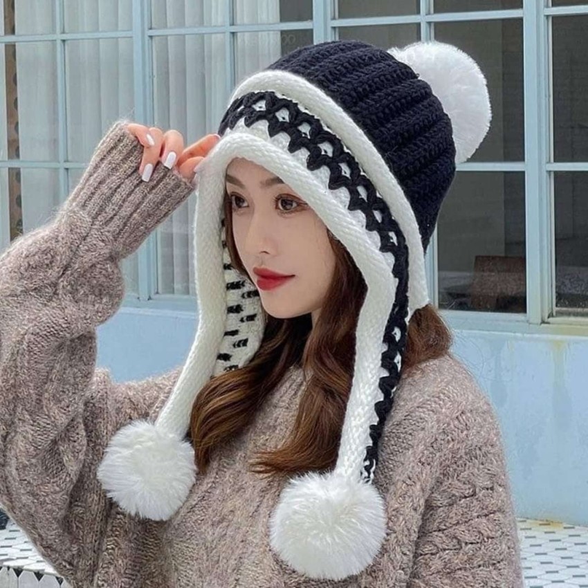 Cute winter hats sale with pom pom