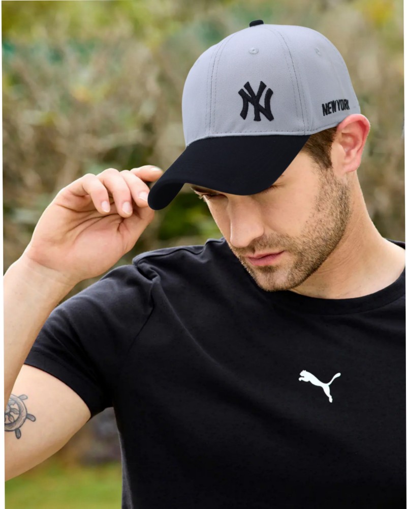 REFFER NY baseball cotton adjustable caps for men and women Solid Sports Regular Cap Cap