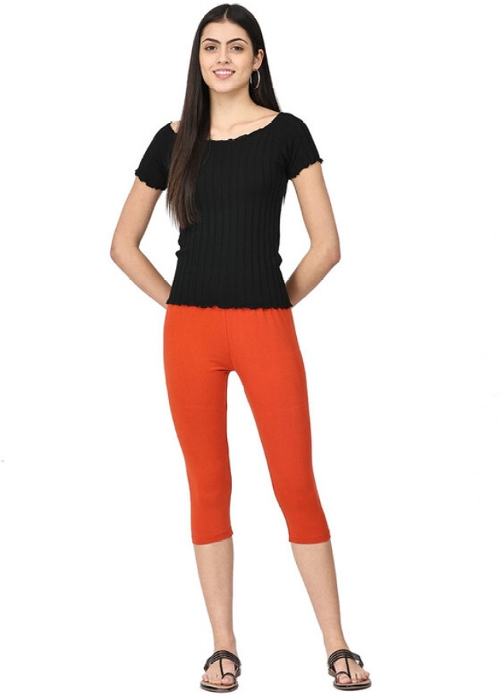 Robinbosky 3/4th leggings Women Brown Capri - Buy Brown Robinbosky 3/4th leggings  Women Brown Capri Online at Best Prices in India