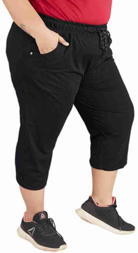 Hakucho Women Black Capri - Buy Hakucho Women Black Capri Online at Best  Prices in India