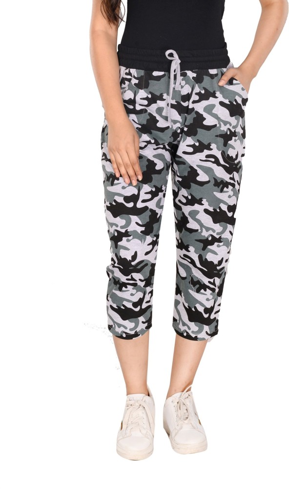 Aglobi Brand Poly Cotton CamouflageMilitaryArmy Track Comfort Capri Pant  for Womens 28 to 34 Size