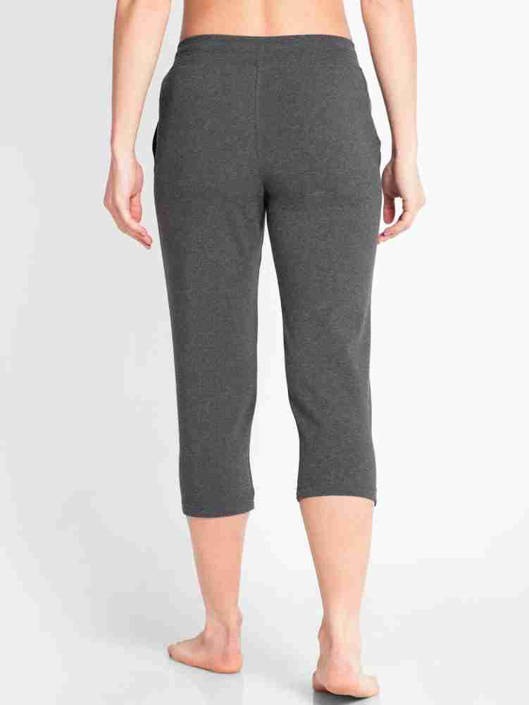 Jockey Women's Cotton Stretch Capri Legging Xl Charcoal Grey